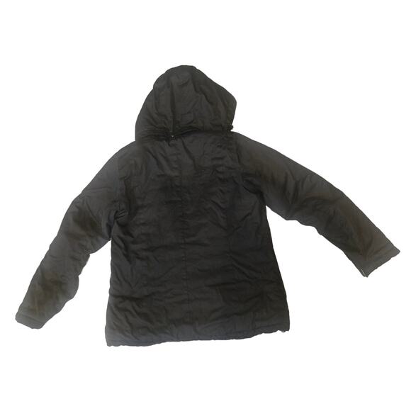 Gerry Women's Size Large Quilted Ski Jacket Removable Hood Black Pink Zip Up - Picture 4 of 5